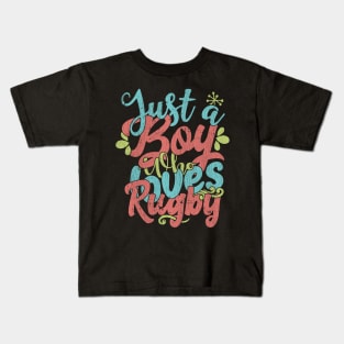 Just A Boy Who Loves Rugby Gift product Kids T-Shirt